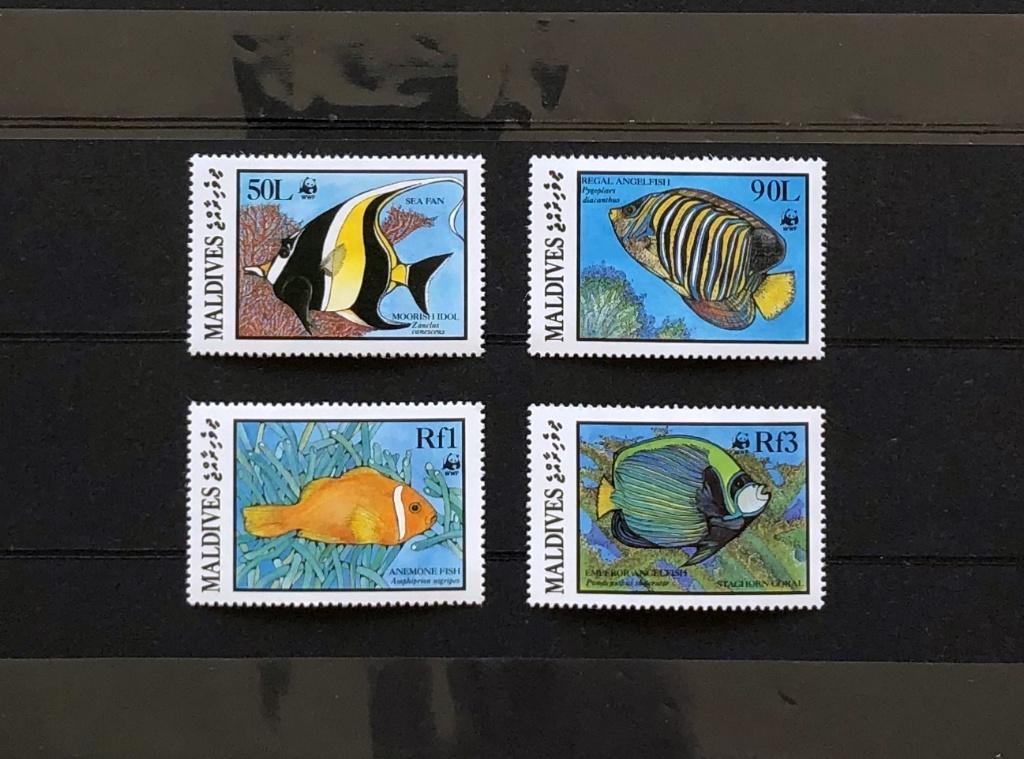 WWF WNF Malediven 1986 Postfris Vissen, Ophalen of Verzenden, Postfris, Dier of Natuur
