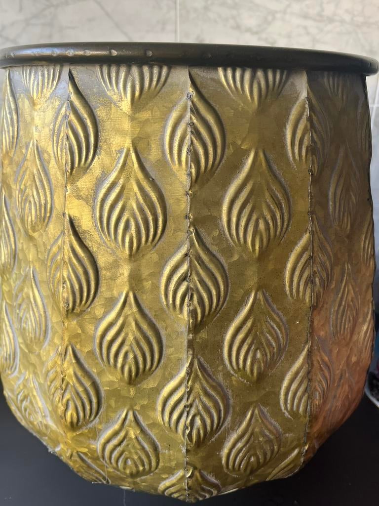 Grote vintage koperen bloempot  . Ophalen!, Ophalen