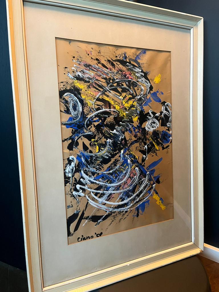 Groot Abstract Schilderij uit 1958!, Ophalen of Verzenden