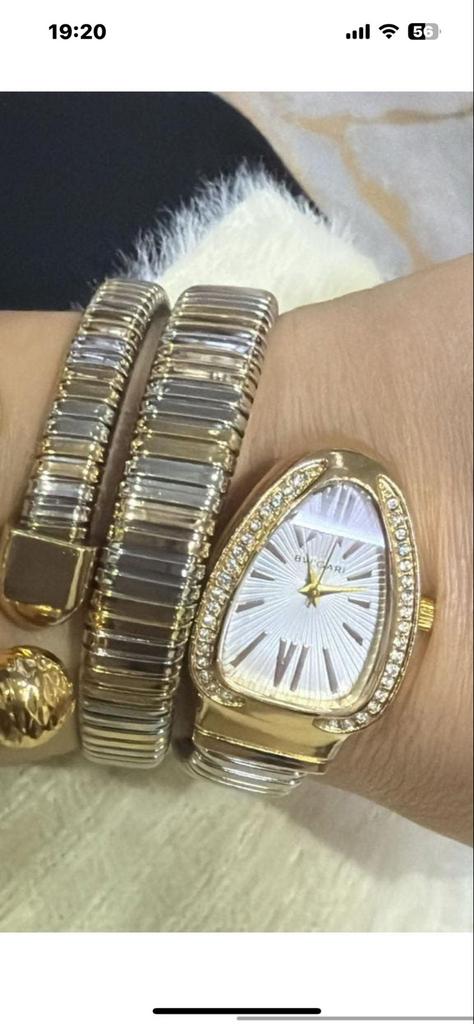 Bvlgari dames horloge slang, Overige merken, Gebruikt, Staal, Polshorloge