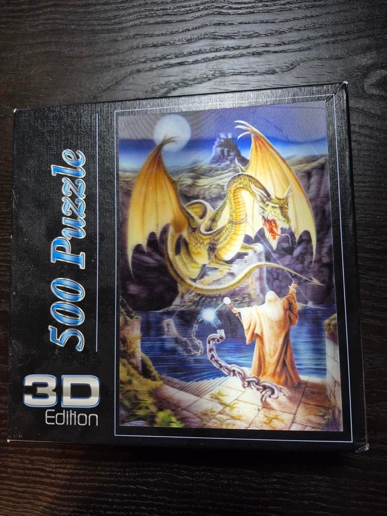 3D Puzzel 500 stukjes draak en tovenaar, Ophalen of Verzenden