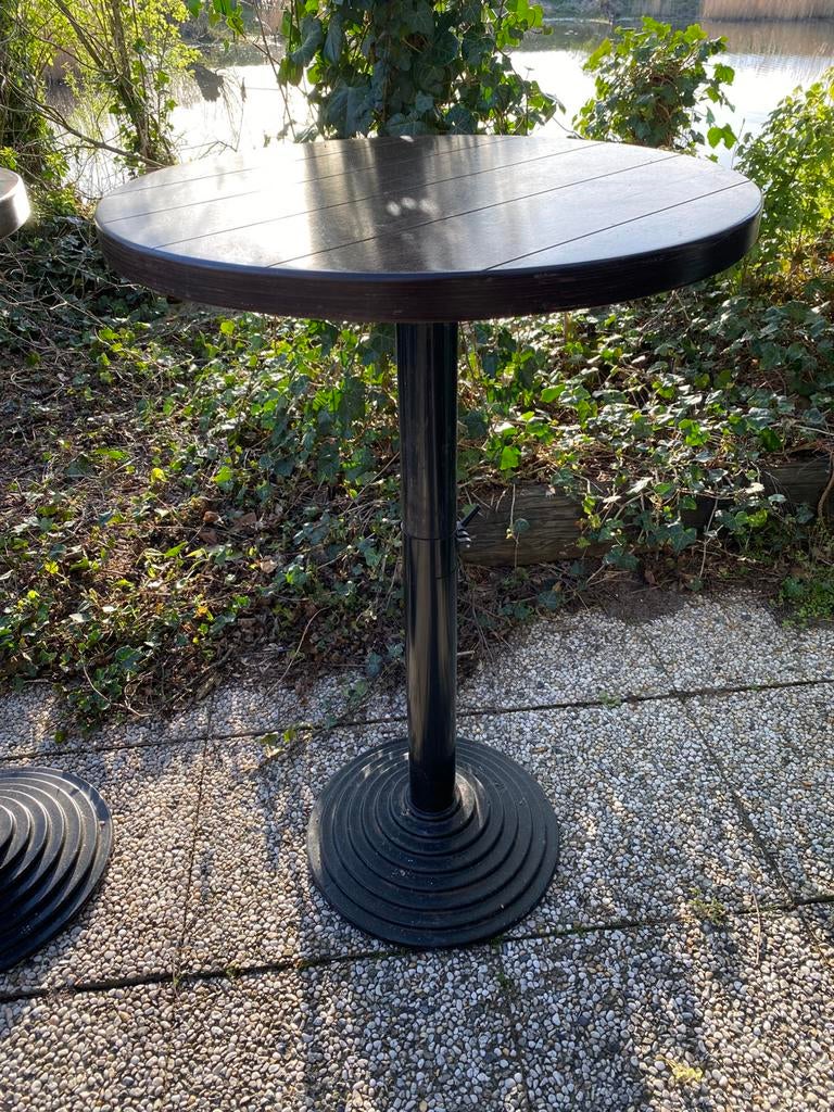 (Horeca) verstelbare statafel per stuk of 2 stuks, Ophalen, In hoogte verstelbaar, Zo goed als nieuw