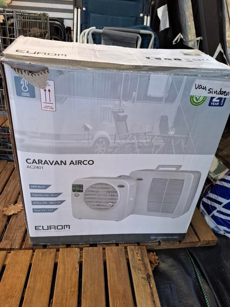 Eurom split airco voor de caravan, Ophalen, Zo goed als nieuw