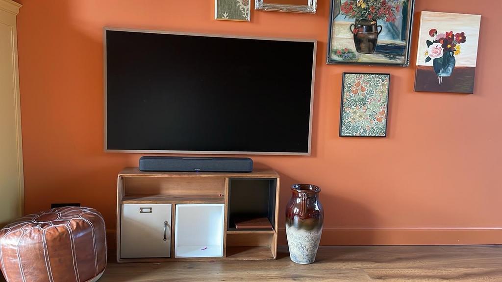 Samsung The Frame TV 55 inch met Denon Soundbar 550, Ophalen, Gebruikt, 100 cm of meer, Samsung