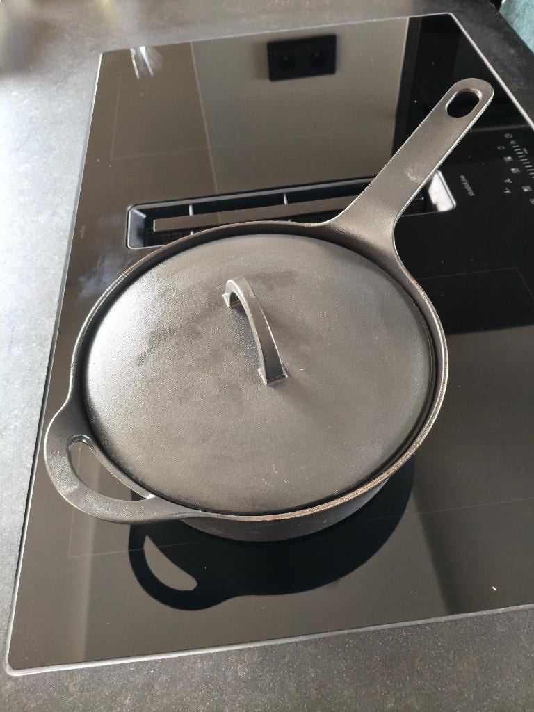 Hackman braadpan gietijzer, Huis en Inrichting, Ophalen of Verzenden, Gebruikt, Gietijzer, Koekenpan of Braadpan