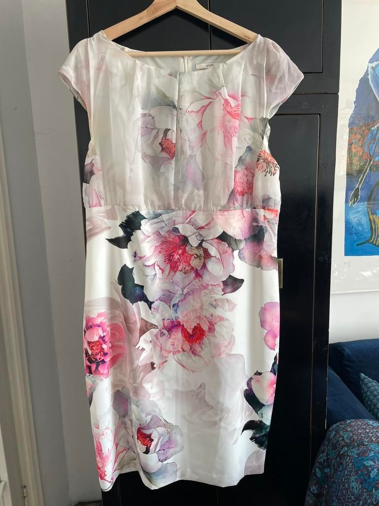 STEPS JURK zomerjurk pasteltinten maat 44, Ophalen of Verzenden, Zo goed als nieuw, Jurk