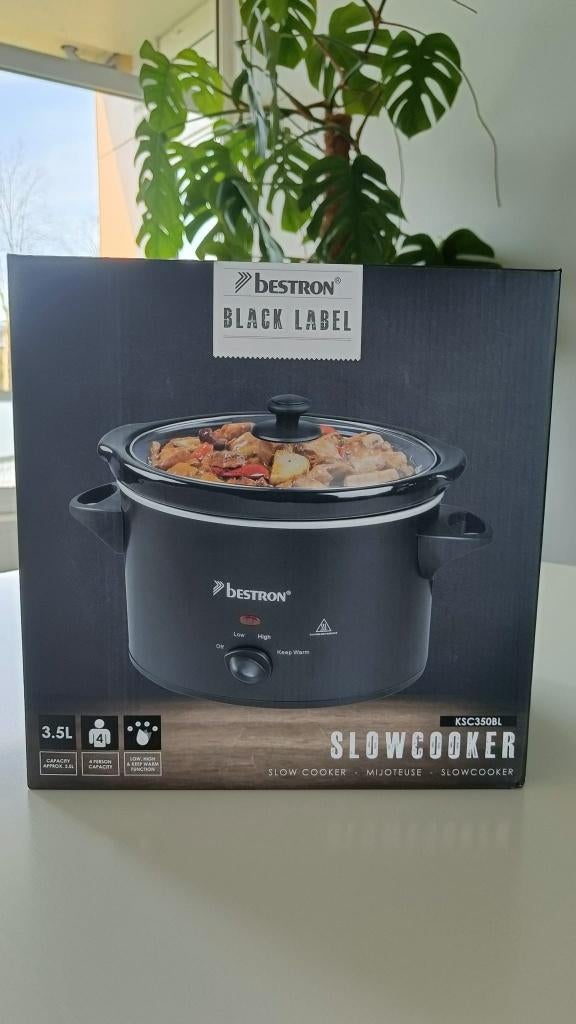 Slowcooker 3,5L - Bestron Black Label, Ophalen, Nieuw