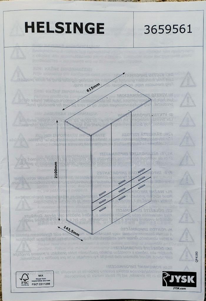 Kledingkast, Huis en Inrichting, Overige materialen, Gebruikt, 100 tot 150 cm, 200 cm of meer