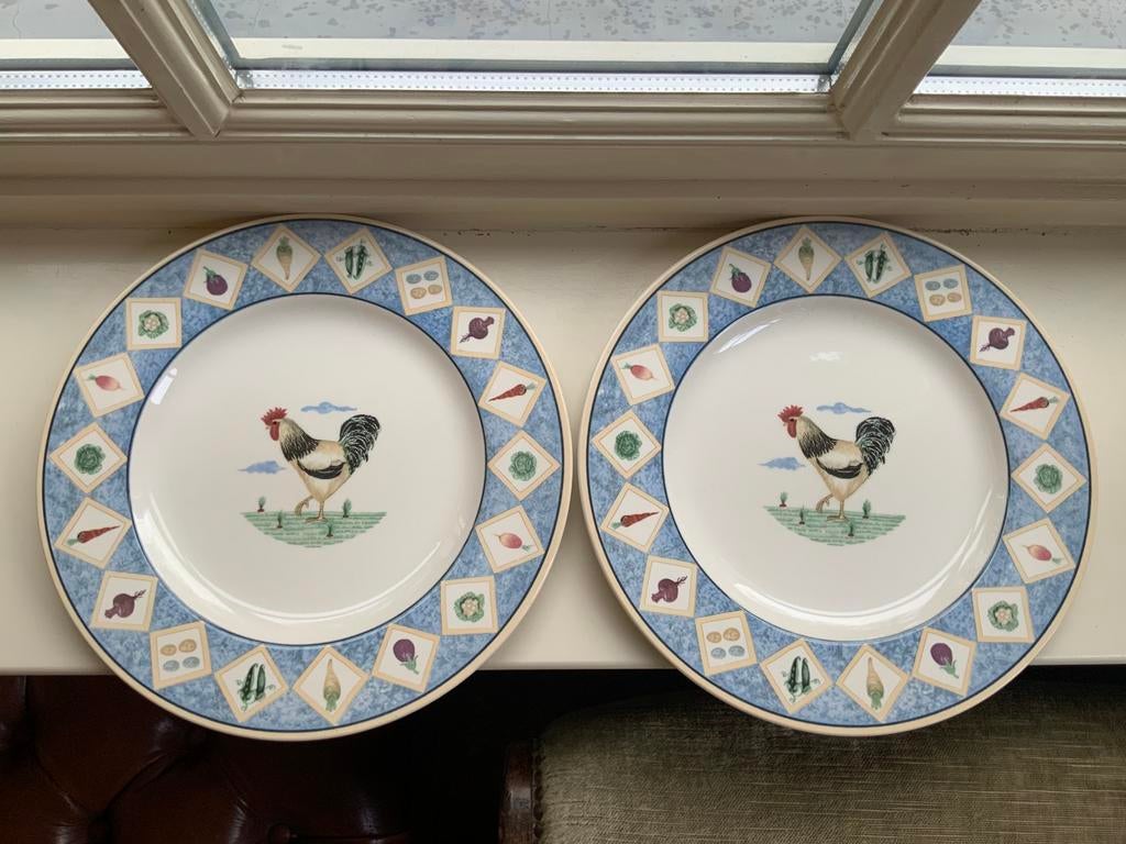 Wedgwood Home Farmstead kip 2 stuks dinerbord 28 cm, Huis en Inrichting, Keuken | Servies, Ophalen of Verzenden, Zo goed als nieuw
