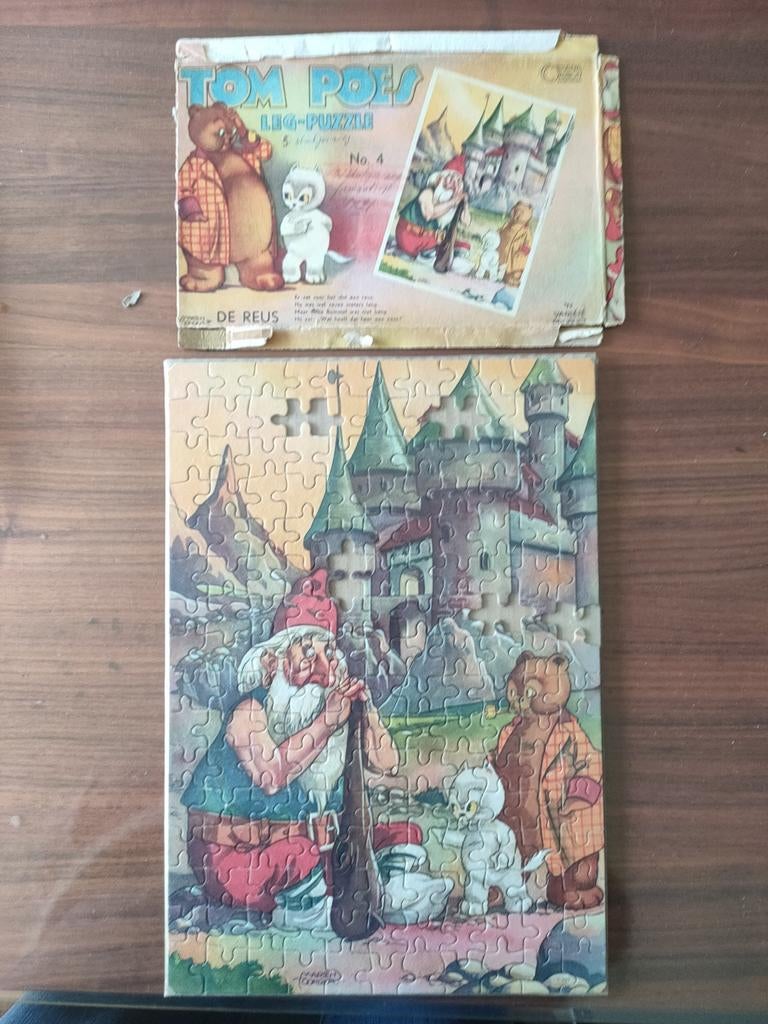 Zeldzame Tom Poes Puzzel nr. 4 "De Reus" (1941), Ophalen of Verzenden, Gebruikt
