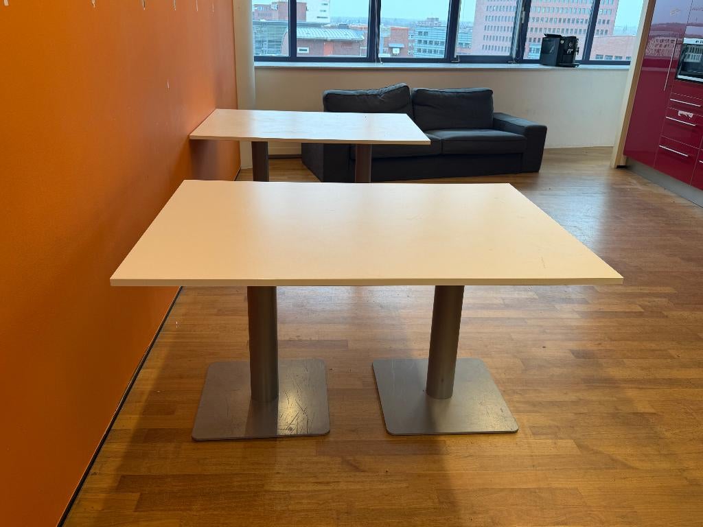 Kantinetafel / tafel/ eettafel 140x100xH75 cm, 2 stuks, Gebruikt, 100 tot 150 cm, Ophalen of Verzenden, Rechthoekig