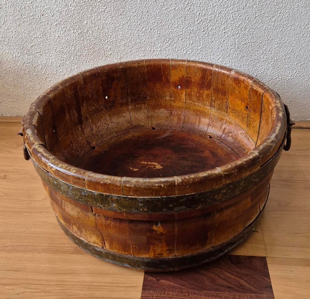 Grote zware eiken kaas kuip ., Antiek en Kunst, Ophalen