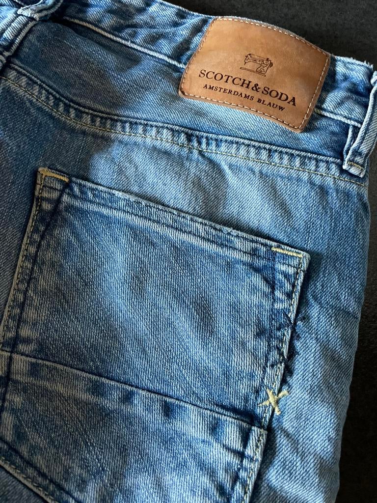 Scotch & soda amsterdams blauw korte broek, Ophalen of Verzenden, Zo goed als nieuw, Blauw, Overige jeansmaten