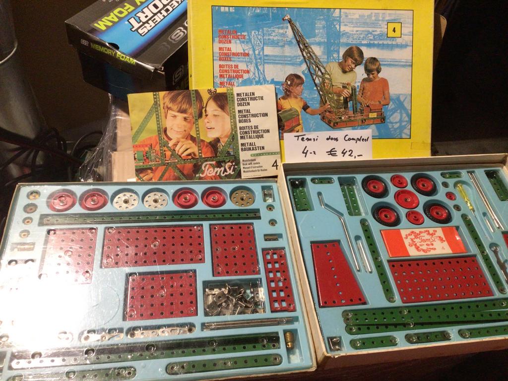 Temsi meccano doos 4  Constructie Doos - Compleet, Overige merken, Gebruikt, Ophalen of Verzenden, Groter dan 1:32