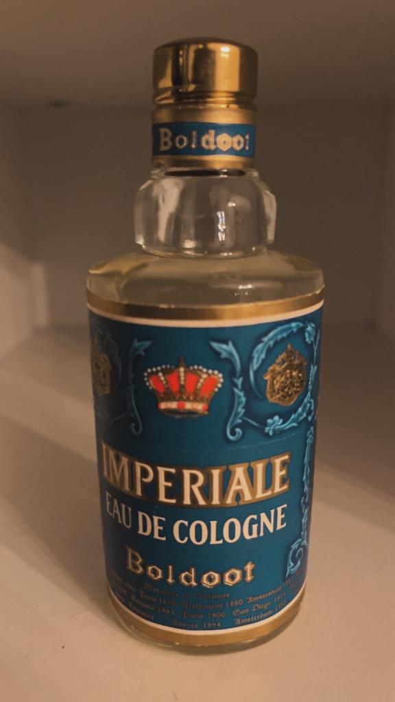 Vintage Boldoot Imperiale Eau de Cologne – klassieke parfum, Ophalen of Verzenden, Zo goed als nieuw, Parfumfles, Gevuld