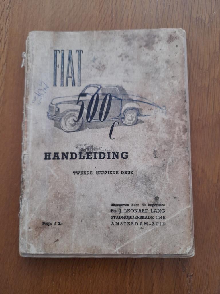 Fiat 500C Handleiding - Tweede, Herzien Druk, Auto diversen, Handleidingen en Instructieboekjes, Ophalen of Verzenden