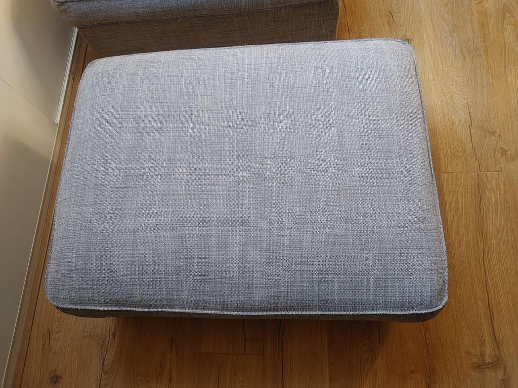 Ikea Kivik hocker Isunda grijs en/of bruin, Gebruikt, 75 tot 100 cm, Rechthoekig, 75 tot 100 cm
