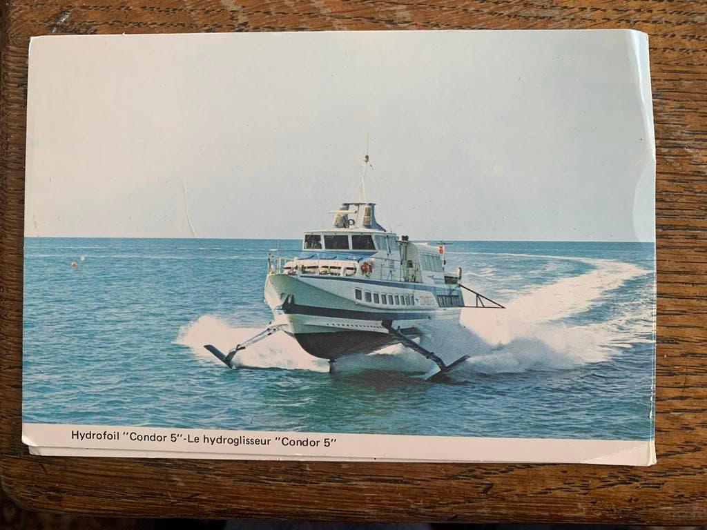 Ansichtkaart Hydrofoil Condor 5 boot, Verzamelen, Ansichtkaarten | Buitenland, Ongelopen, Engeland, 1960 tot 1980, Ophalen of Verzenden