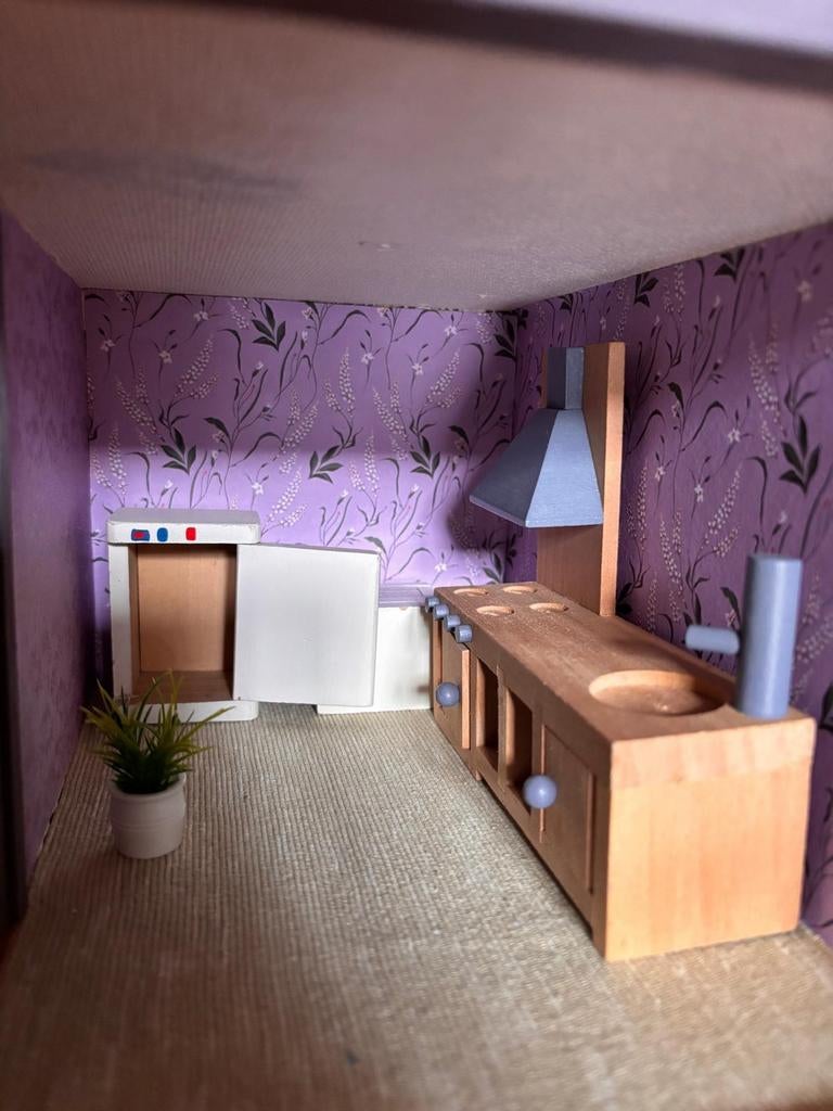 Lundby poppenhuis met meubels en poppen, opsturen mogelijk!, Ophalen of Verzenden, Gebruikt, Poppenhuis