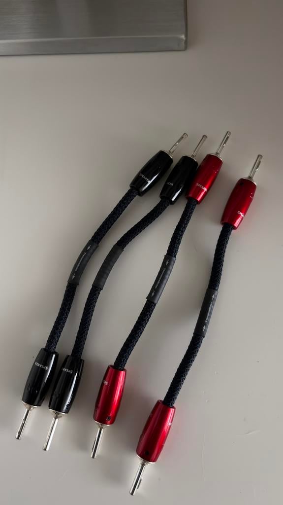 Audioquest Thunderbird BiWire Jumpers, Ophalen of Verzenden, Zo goed als nieuw, Minder dan 2 meter, Overige kabels