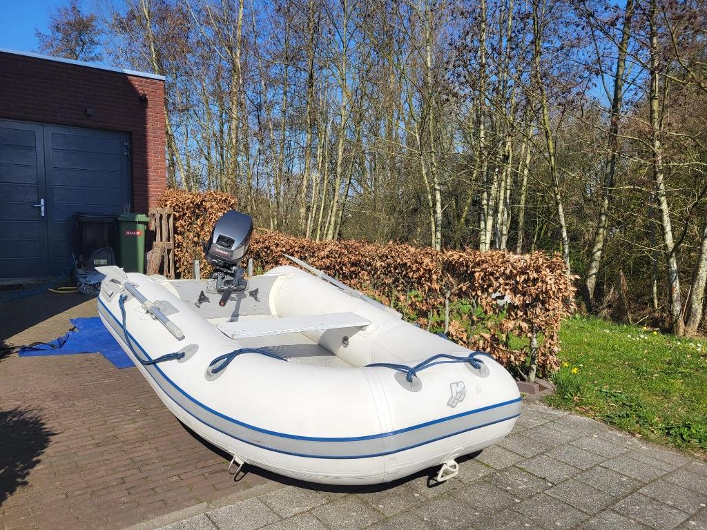 Quick Silver Airdeck 270 + Mariner 6PK, Ophalen, Gebruikt, Benzine, Minder dan 70 pk