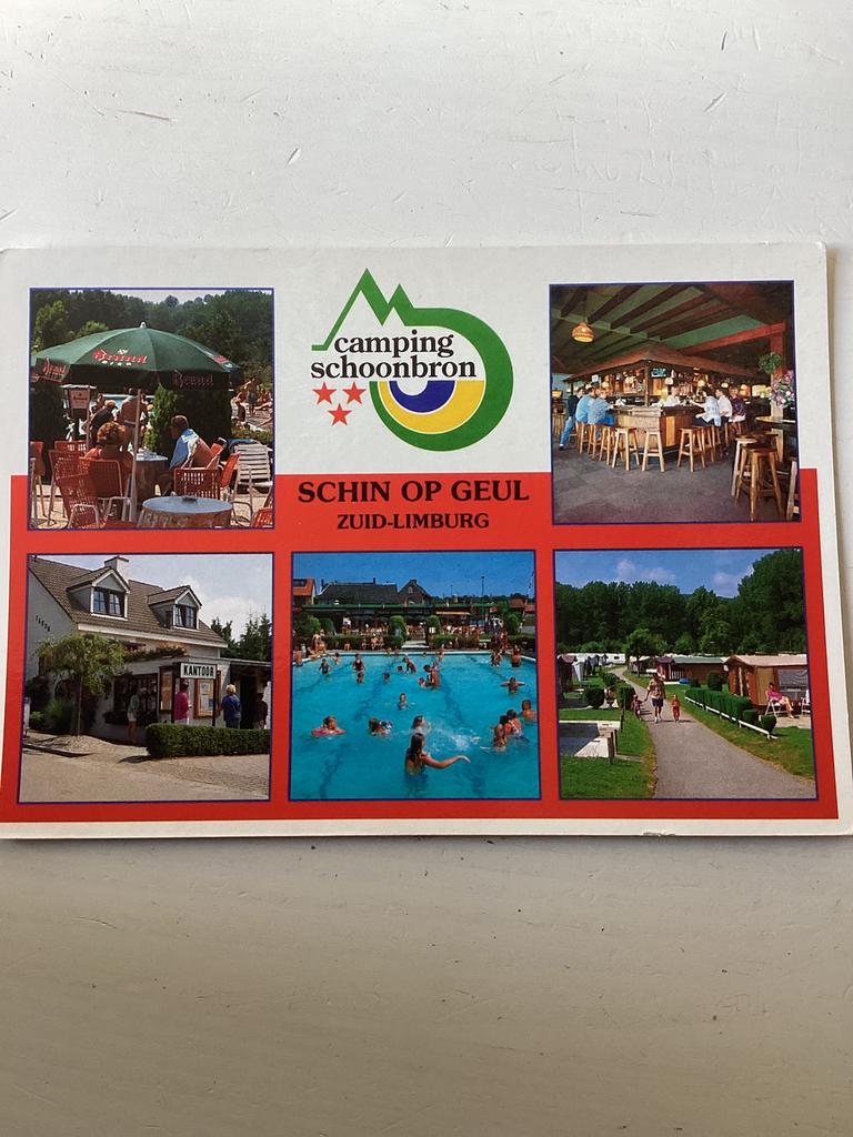 Ansichtkaart Camping Schoonbron Schin op Geul, Verzamelen, Ansichtkaarten | Nederland, Verzenden, 1960 tot 1980, Gelopen, Limburg