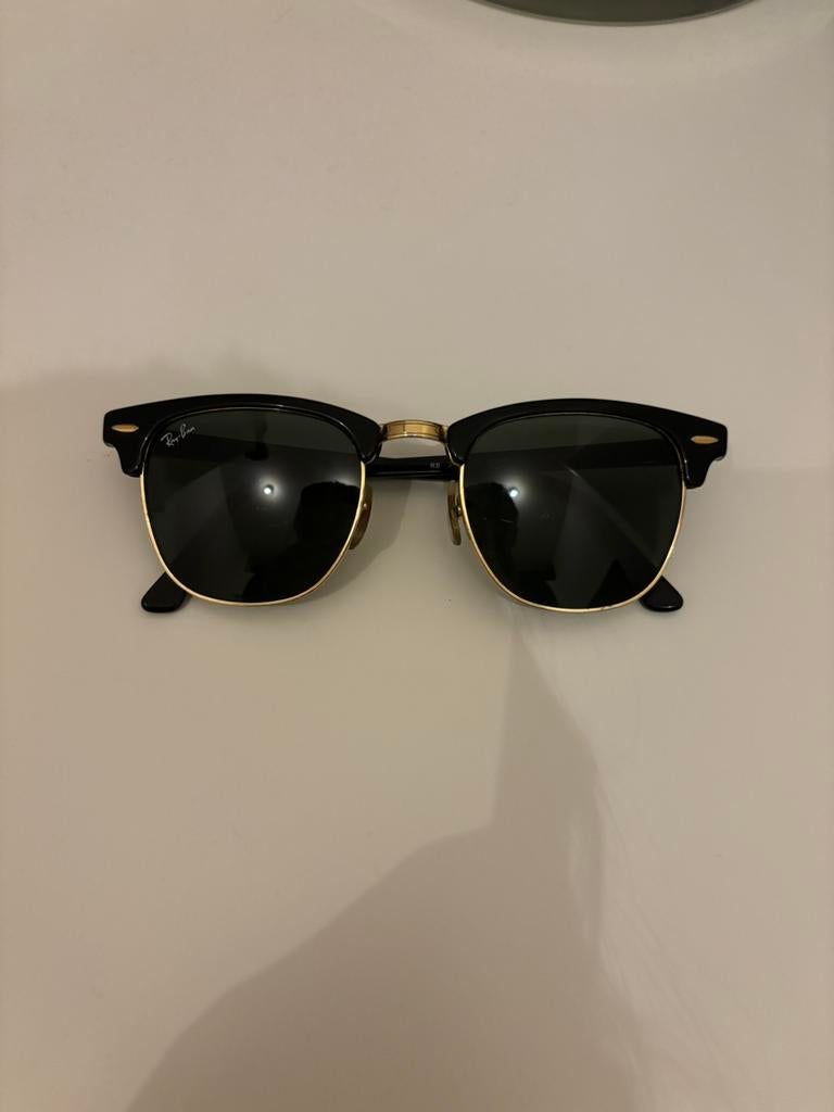 Ray-ban zonnebril (clubmaster), Zonnebril, Zwart, Ophalen of Verzenden, Zo goed als nieuw