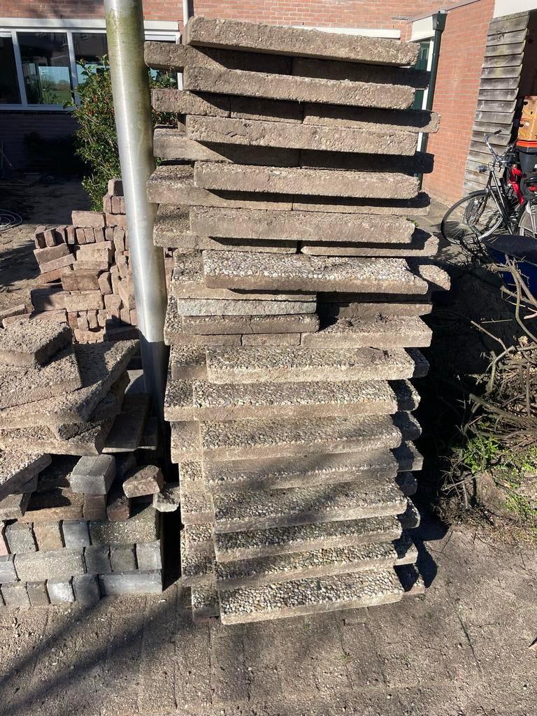 62 Grindtegels met kleine vierkantjes, Ophalen, Gebruikt, 10 m² of meer, Grind