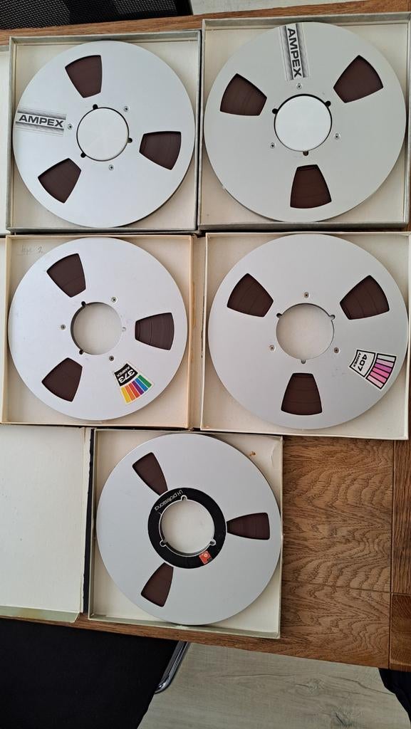 5 spoelen met nieuwe Emtec SM911 band., Audio, Tv en Foto, Bandrecorders, Ophalen of Verzenden, Onderdeel