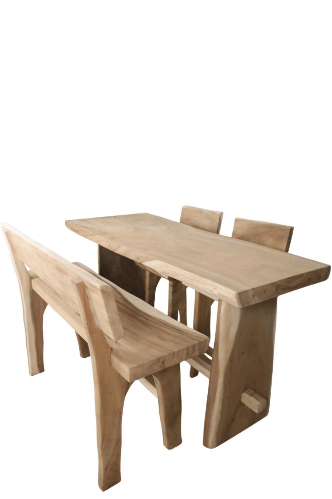 boomstam tuinbar incl bank en barkrukken, Ophalen of Verzenden, Nieuw