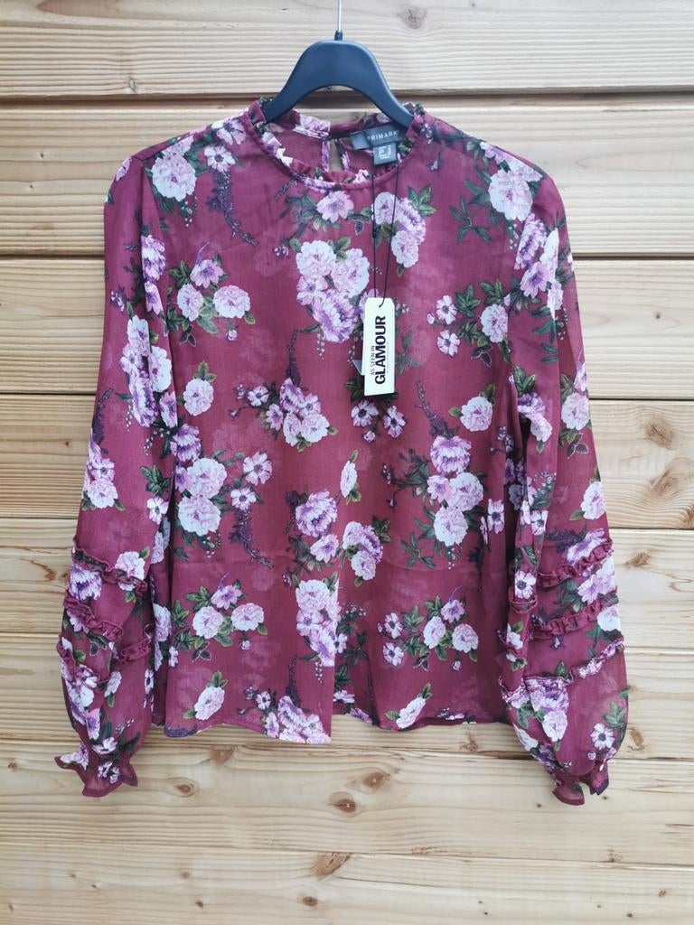 Blouse met volants mt. 40, Maat 38/40 (M), Overige kleuren, Nieuw, Verzenden