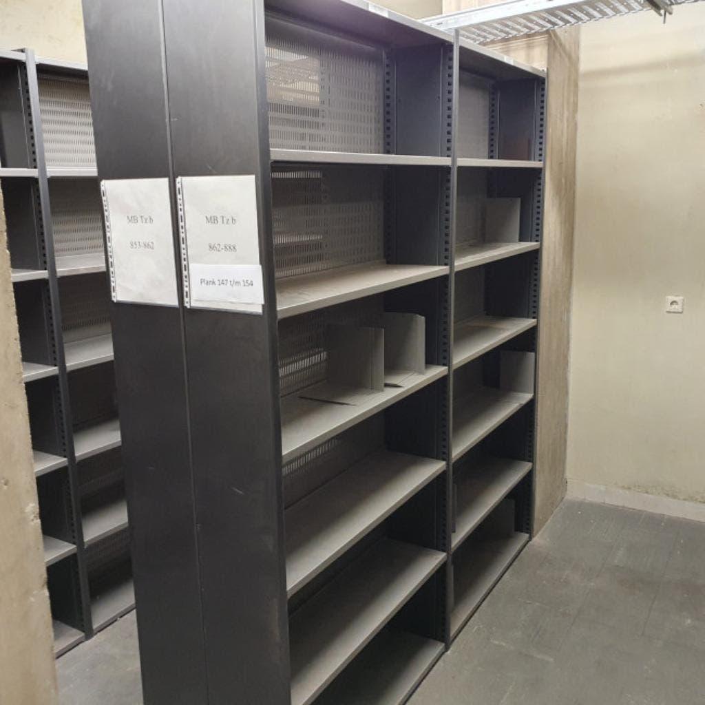 Diverse metalen legbordstelling stelling stellingkasten, Ophalen, Gebruikt