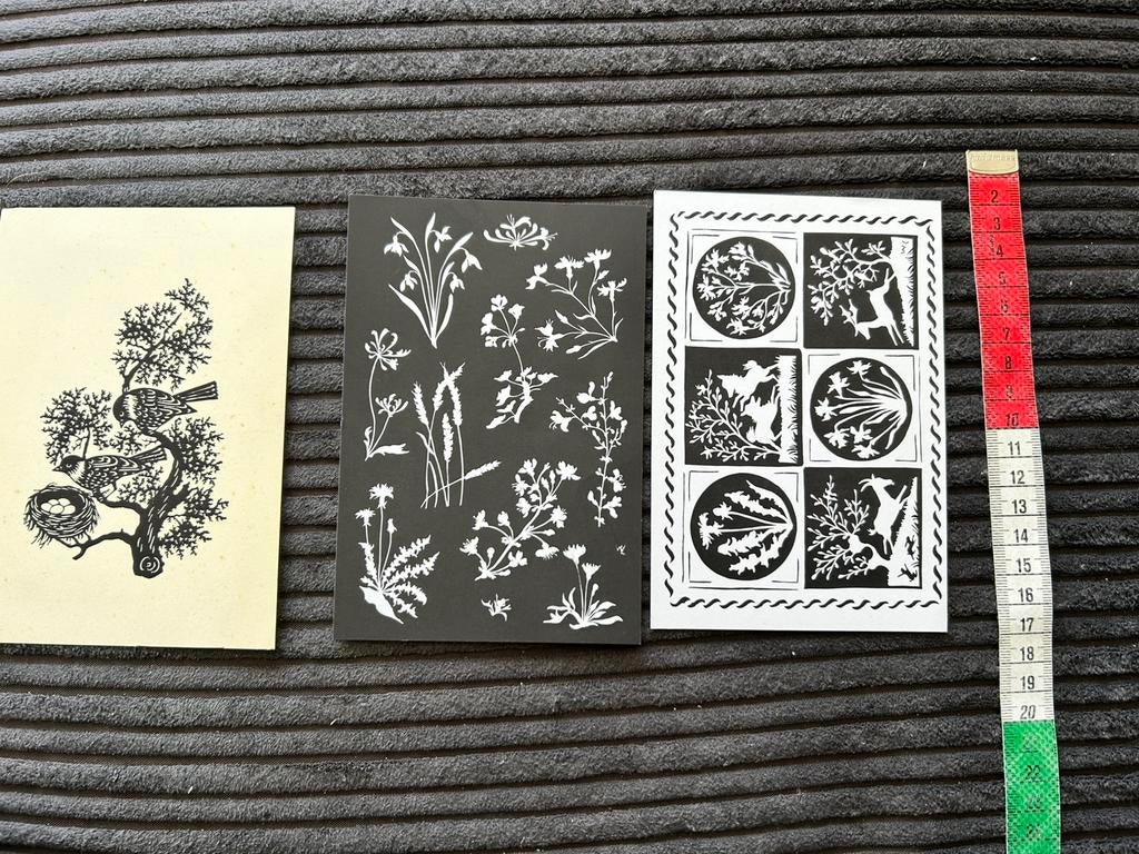 3 x Voorbeeld Knip kaarten, Ophalen of Verzenden, Ongelopen