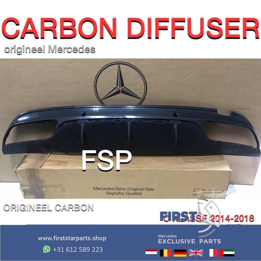 W205 C63 AMG CARBON DIFFUSER origineel Mercedes C Klasse 63, Gebruikt, -, Ophalen of Verzenden, -