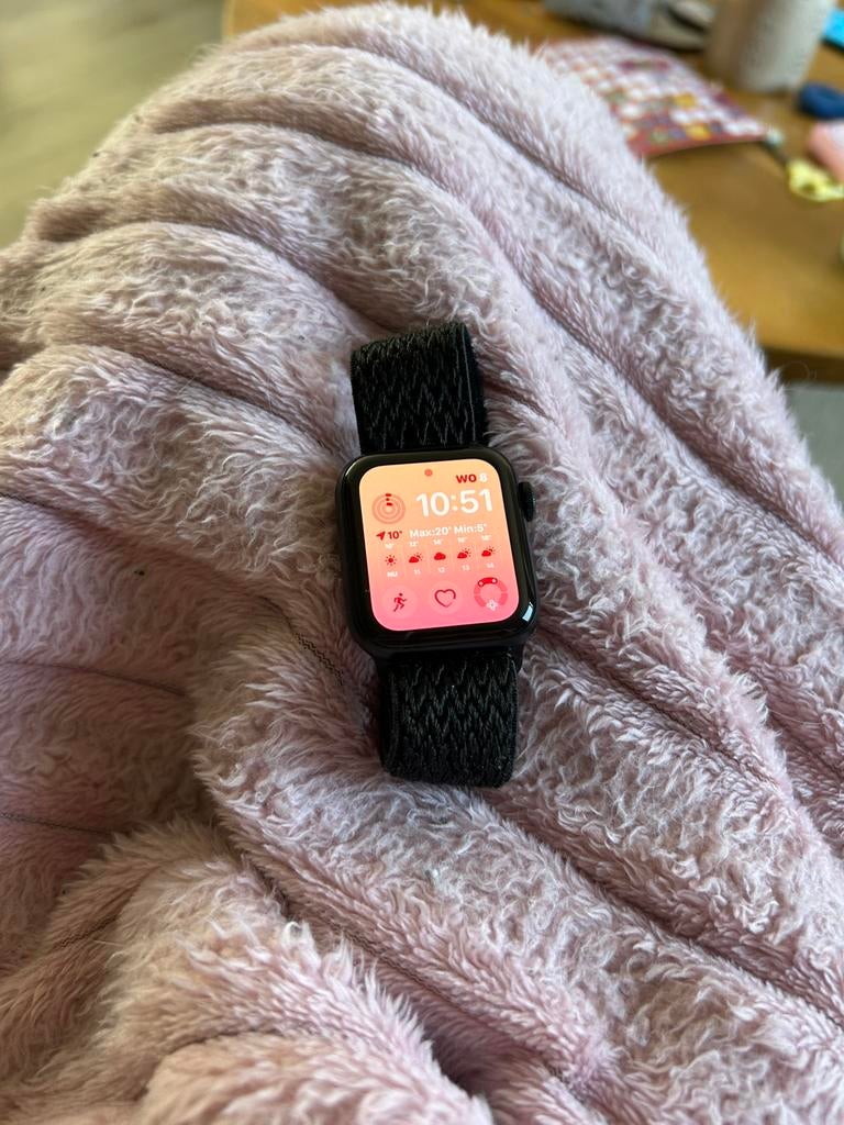 Apple watch SE 2de generatie, Ophalen, Zwart, IOS, Zo goed als nieuw