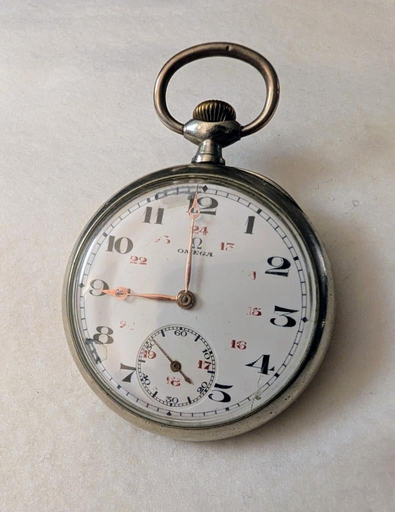 Prachtige Vintage Omega Zakhorloge (ca. 1923), Antiek en Kunst, Ophalen of Verzenden