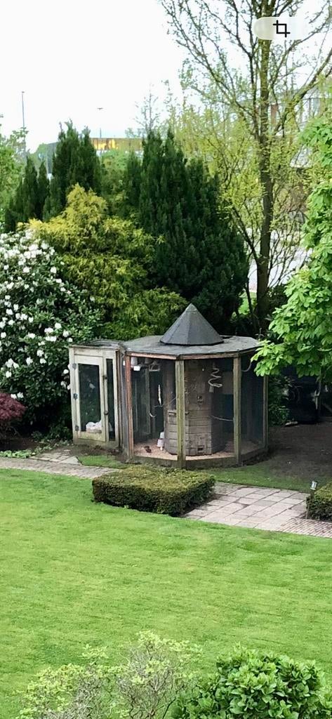 Voliere met nachtverblijf en sluis, Ophalen, Aluminium, Volière