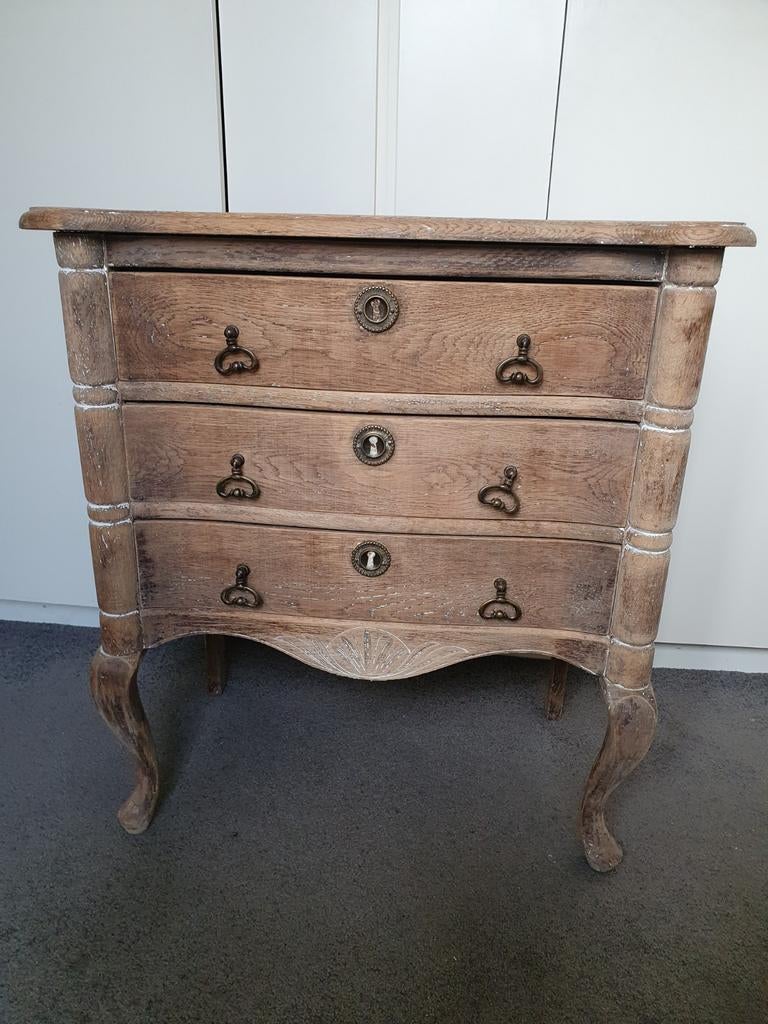 Houten ladekast met 3 lades, Antiek en Kunst, Antiek | Meubels | Kasten, Ophalen