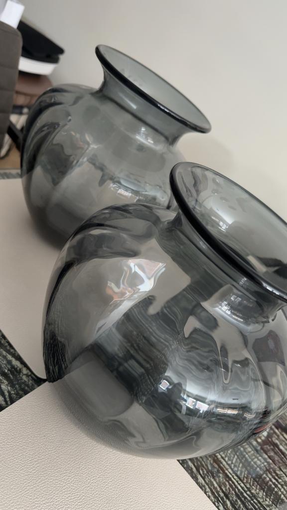 2 keer vaas TONSÄTTA, grijs, 27 cm, Ophalen, Overige kleuren, Minder dan 50 cm, Glas