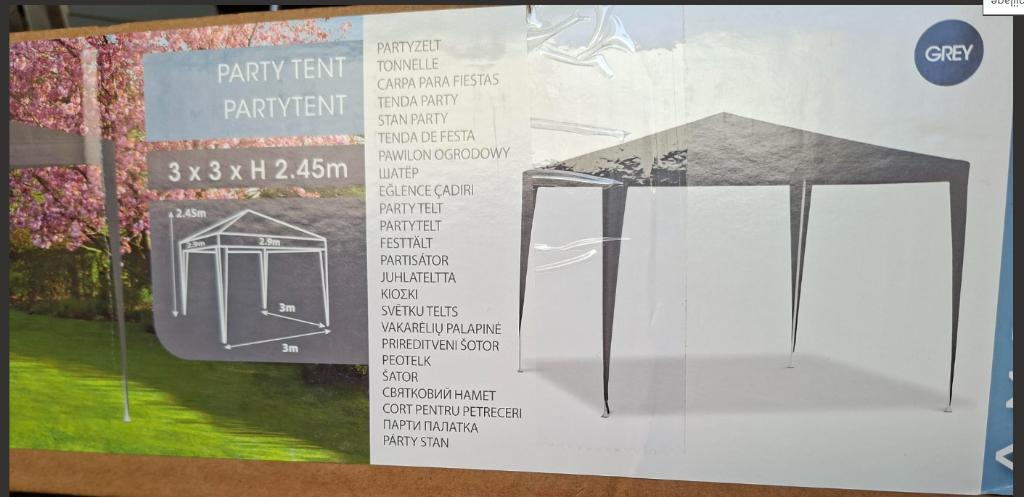 PARTYTENT met ZIJSTUKKEN, Opvouwbaar, Partytent, Minder dan 4 meter, Nieuw