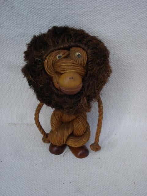 DRIE zeldzame Jørgen Bloch gevlochten touw lion & monkey 2x, Ophalen of Verzenden