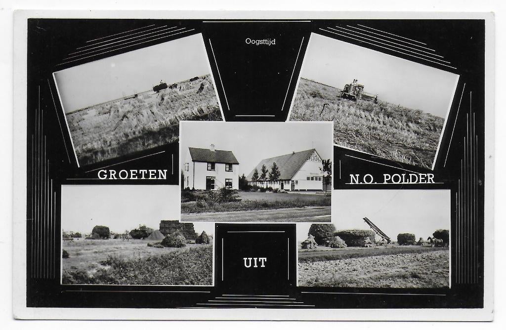 Noord Oost Polder  Ansichtkaart uit 1956    ( B7749), Verzenden, 1940 tot 1960, Gelopen