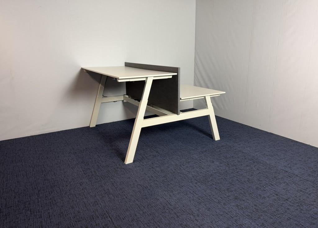 2 x Bench zit/sta bureau Drentea PiqNiq - 180 x 170 cm., Ophalen, In hoogte verstelbaar, Gebruikt