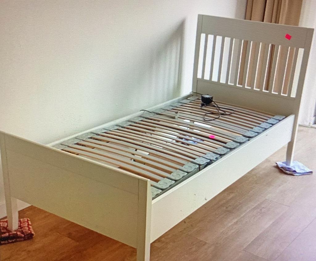 Idanas ikea bed , 1 persoons wit, Kinderen en Baby's, Kinderkamer | Bedden, Ophalen, Lattenbodem, 180 cm of meer, 100 cm of meer