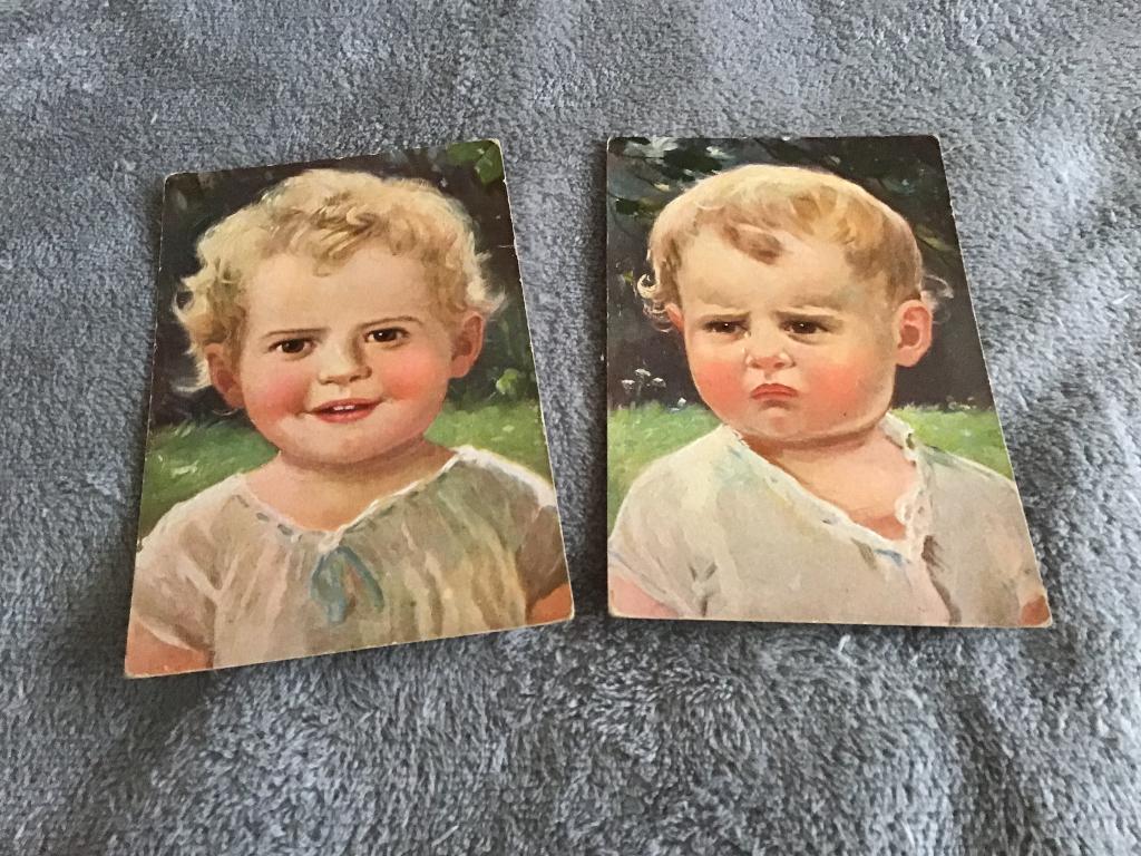 2 vintage ansichtkaarten, Ophalen of Verzenden, Gebruikt