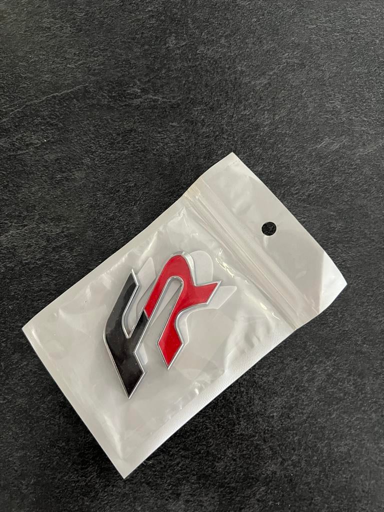 FR Logo Embleem voor Auto - Zwart/Rood, Ophalen