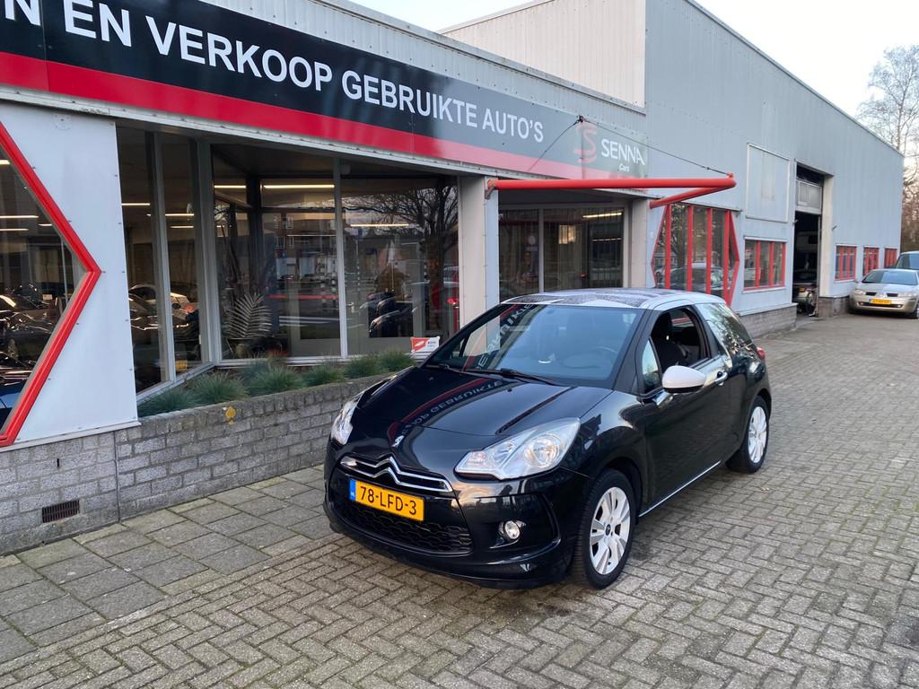 Citroen DS3 1.4 Chic - 82 Dkm NAP - Airco - TwoTone - Inr Mo, Voorwielaandrijving, 4 cilinders, Startonderbreker, Zwart