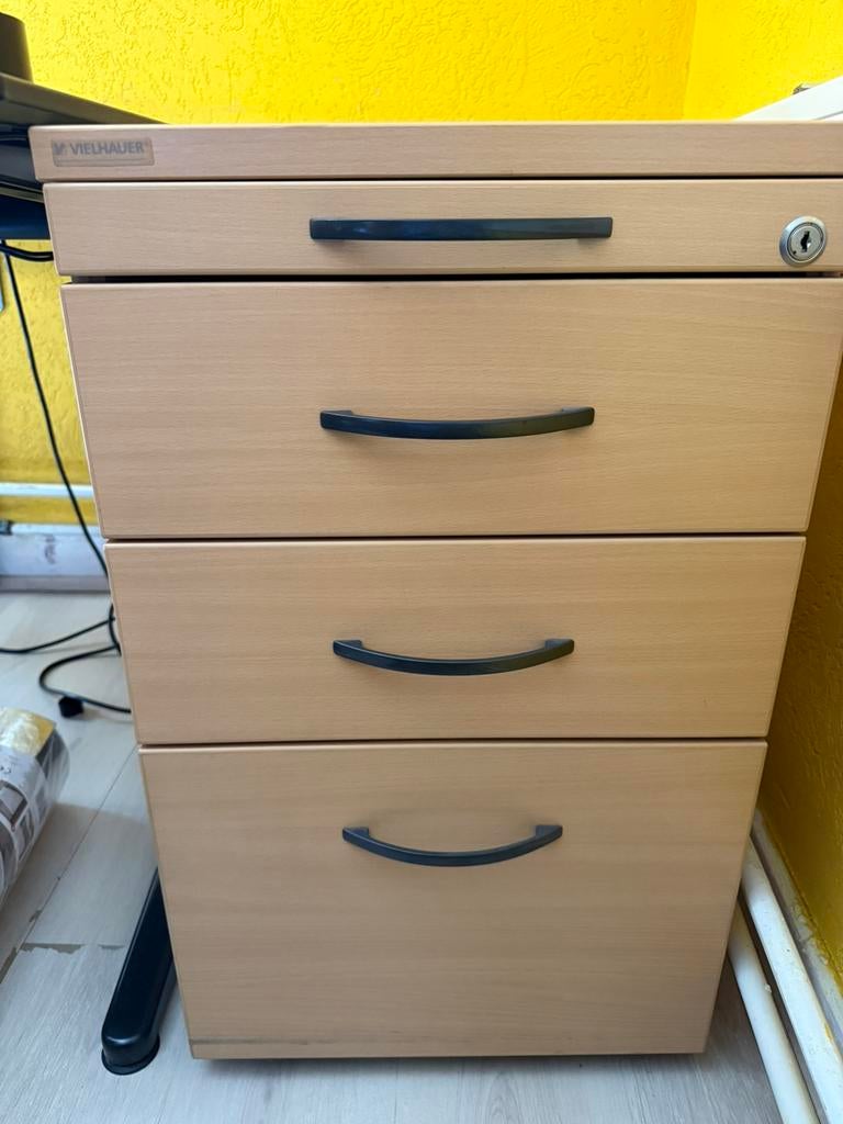 2x bureau ladenblok Vielhauer met slot 80x43, Ophalen, Zo goed als nieuw