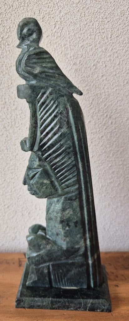 Vintage stenen beeldje uit Zuid Amerika Maya of Inca Kultur, Verzamelen, Ophalen of Verzenden, Zo goed als nieuw, Mens