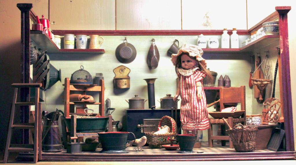 Antieke popenhuis keuken Hacker stempel (Gottschalk), Ophalen of Verzenden